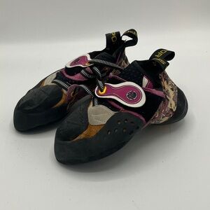 La Sportiva Women's Multicolor Climbing Shoes - Black, Pink, Tan